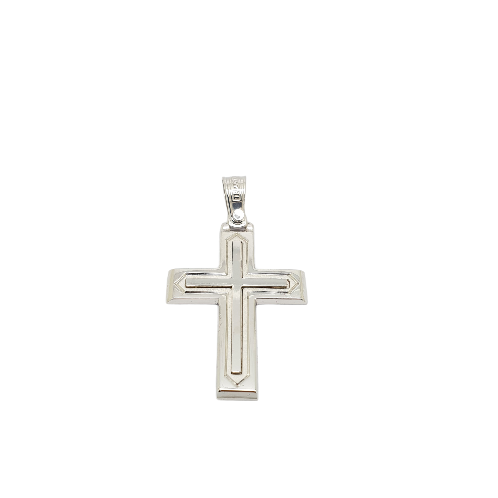 White gold cross k14 (code H1819)